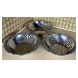 TRAMONTINA INOX 18/10 BRASIL PIERCED SERVING BOWLS