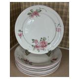 ROSELAND BY GIBSON DINNER PLATES SET OF 8