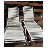 ADJUSTABLE VINYL STRAPPED ALUMINUM CHAISE LOUNGES
