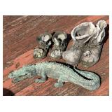 YARD GARDEN DECOR FAUX ALLIGATOR