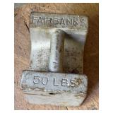 FAIRBANKS 50 LB CAST IRON CALIBRATON WEIGHT
