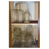 ASSORTED GLASS DRINKWARE & TUMBLERS