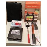 ASSORTED ELECTRONICS SELFIE STICKS FUJI FILM CAMER