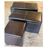 3 STORAGE OTTOMANS