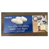 HOMEDICS MEMORY FOAM SLIPPERS W MASSAGE
