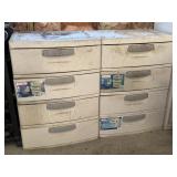 STERILITE 4 DRAWER STORAGE CHESTS X 2