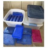 ASSORTED PLASTIC STORAGE TOTES