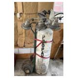 MR HEATER 3 HEAD PROPANE HEATER W TANK & CART
