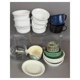 CUSTARD CUPS RAMEKINS ENAMELWARE CUPS