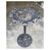 VINTAGE CAST IRON BIRD BATH