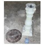 GAZING BALL BASE & ZODIAC SUNDIAL DECOR