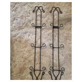 3 TIER VERTICAL METAL PLATE RACKS x 2