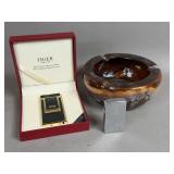 LIGHTERS & VINTAGE CERAMIC ASHTRAY ZIPPO