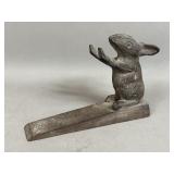 VINTAGE CAST IRON BUNNY RABBIT DOOR STOP