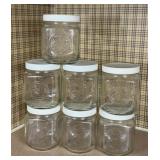 GOLDEN HARVEST GLASS CANISTERS W LIDS