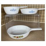 CORNING WARE SPICE OF LIFE & BLUE CORNFLOWER