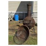 METAL CHIMINEA FIRE PIT PATIO FIREPLACE