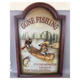 GONE FISHING FRAMED 3D WALL ART