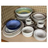 ASSORTED DINNERWARE PLATES BOWLS CUPS