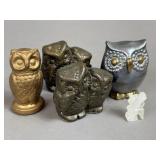 OWL COLLECTIBLES QUARTZ & METAL BRASS/BRONZE?