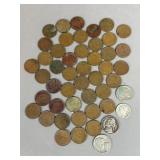 US WHEAT PENNIES BUFFALO NICKEL MERCURY DIME