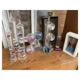 GALILEO THERMOMETERS SAND HOUR GLASSES