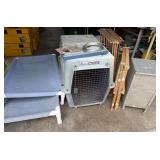 LARGE DOG PET CARRIER & PVC COTS AUTO PET FEEDER