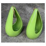 CERAMIC TEAR DROP SHAPED HANGING PLANTERS FEEDERS