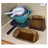 COLANDERS GRIDDLE PAN GLASS BAKING DISHES ANCHOR