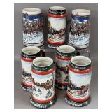 BUDWEISER COLLECTIBLE CHRISTMAS BEER STEINS