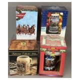 BUDWEISER COLLECTIBLE CHRISTMAS BEER STEINS