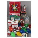 CHRISTMAS DECOR NATIVITY FIGURINES LIGHTS CARDS
