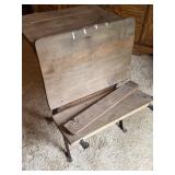 CAST IRON & WOOD SCHOOL DESK