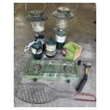 COLEMAN LANTERNS & FUEL HATCHET CAMPING STOVE