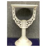 Vintage Shabby White Metal Garden Plant Stand