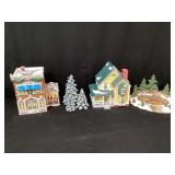 Department 56 Police, Trees, Woodbury House, Pond