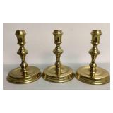 Brass Candlesticks Three Virginia Metalcrafters