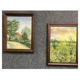 Lot of Two Oil on Board Landscapes