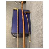 Lot of Three Canes and Walking Sticks