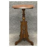 Antique Round Carved Pedestal Base Table