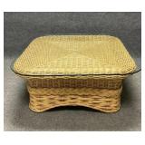 Vintage Heavy Duty Woven Rattan Coffee Table