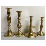 Baldwin and VM Solid Brass Candlesticks