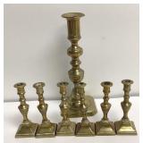 One 7 in and Six 3.5 in Candlesticks