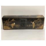Painted Chinoiserie Leather Chinese Chest