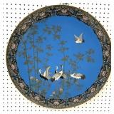 Japanese Meiji Cloisonne Figural Charger