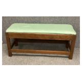 Mahogany Upholstered Bench