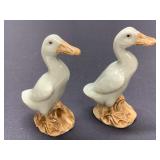 Pair Chinese Celadon Mandarin Ducks