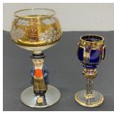 Goebel Wine Glass and Moser Cordial