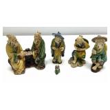 Antique Chinese Mudmen Figurines