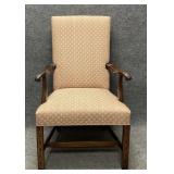 Vintage Upholstered Chippendale Chair